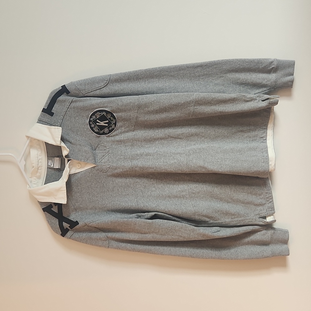 Nike Long Sleeve Embroidered Collared T-Shirt (Medium)